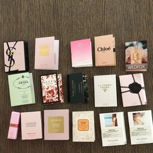 16 Trial Size perfumes, Prada, Gucci, et. al.